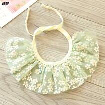 Daisy fairy bib cat scarf jewelry pet saliva towel small dog dog scarf decoration triangle scarf