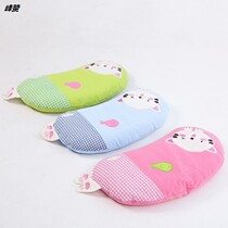 Baby pillow buckwheat skin pillow core cartoon newborn baby 0-1-3-6 years old child anti-deviation head fixed pillow