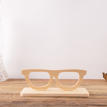 High-grade imported solid wood glasses frame decoration display cabinet display props sun glasses sunglasses wooden display rack