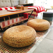 Grass Woven Bushel Tatami Cushions Ground Day Style Thickened Rattan home round Cushion Zen Mantra Mat Grass Mat