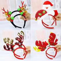 Christmas Decorations Gifts Small Gifts Children Christmas Hats Head Stirrup Adults Hair Accessories Deer Corner Hair Stirrup Christmas Headwear