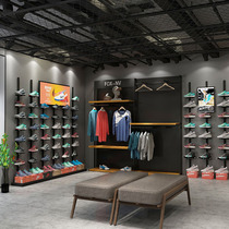 Shoe store shoe rack display rack wall-mounted clothing store sports shoe shelf shop commercial live room display rack