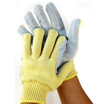 Anti-cut gloves anti-wear wear-resistant labor insurance industrial cowhide repair veneer DuPont kk1041Kevlar kevra