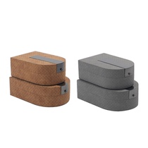 Modern Nordic brown pattern soft decoration box model room porch desktop jewelry box light luxury creative ornaments