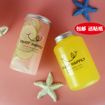 PET plastic vegetarian Thai tea juice drink dirty milk tea bottle packaged disposable Yangzhi manna plum soup cup