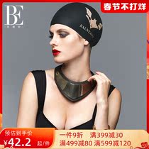 Van der Ann Fashion Printed Silicone Swimming Cap Women's Long Hair Ear Protection Professional Large Head Not Lirting ins Men's and Women's Swimming Cap