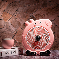 Cartoon mini fan cute page fan student dormitory desktop office bedroom bed mute electric fan