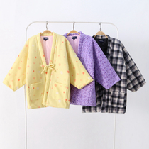 Orphan Japanese cute couple fleece jacket warm kimono semi-entangled as a maid of honor homewear cotton jacket cotton jacket cotton jacket