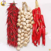Fake corn cob simulation farmhouse decoration props courtyard vegetable fruit garlic pepper hanging string model