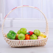 Rattan fruit basket gift willow portable basket packing basket Egg basket Watermelon basket gift fruit shop fruit basket