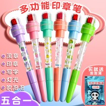 Multifunctional Bubble Pen Magic Pen Delete Children can blow bubble roller seal pen multifunction stick drawing pattern of pen sign seal pen magic bubble crayon 3D magic pen