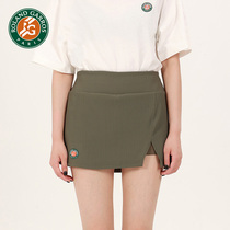 Roland Garros French Open tennis skirt womens 2022 new summer skirt package hip sports short skirt small slit