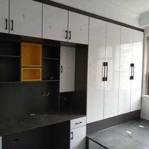 Millennium boat door whole house custom wardrobe kitchen cabinet cloakroom flat push and pull the same color blister door solid wood styling door