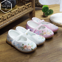 Hanfu shoes girls embroidered shoes summer Chinese style National ancient style ancient clothes baby princess handmade old Beijing cloth shoes