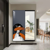 Hidden full body mirror push and pull housegirls bedroom mirror wall mounted wall decoration painting network red photo dressing mirror