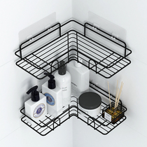 Bathroom triangle shelf Punch-free toilet Toilet wall-mounted bathroom sink Toilet shower gel storage