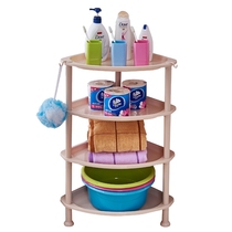Bathroom shelf Bathroom storage triangle washbasin shelf Toilet wash face wash shower room Floor-to-ceiling plastic