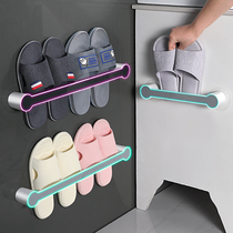 Bathroom trailer rack wall-mounted toilet non-perforated shoe rack Wall toilet shoe storage rack artifact