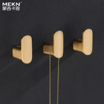 Brass clothes adhesive hook wall hanging wall door hanging clothes hook single creative solid all copper metal towel coat hook