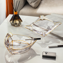 Light luxury ashtray creative personality trend home 2021 Gold Gold glass high-end large office living room ornaments