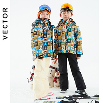 VECTOR Children's Ski Suit Suit Boys and Girls Children Outdoor Waterproof Warm Ski Pants Travel Equipment