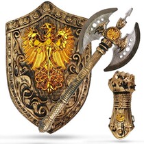 Halloween armor Armor warrior plastic armor can be worn Childrens Day performance props Sword toy shield set