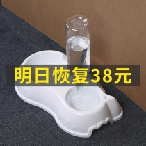 Pet Dog Bowl Dog Basin Double Bowl Automatic Drinking Water Cat Bowl Teddy Gold Gross Dog Food Basin Cat Food Cat Food
