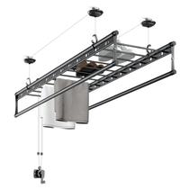 Balcony guardrail foldable drying rack lifting rack hand-cranked balcony clothes rod double rod indoor automatic