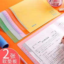 A4 desktop pad for primary school students with soft silicone writing pad this exam special writing large A3 transparent plastic thick test paper mat children cute Korean hipster calligraphy class table mat