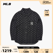 MLB official male and female cowboy retro - old flower shirt casual coat anti - wind star of the same spring and summer DRMN3