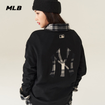 MLB Official Mens and Mens head round neckline Behind the NY lovers casual loose and warm spring new MTC01