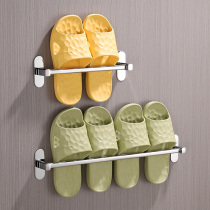 Bathroom trailer rack wall hanging non-perforated stainless steel toilet toilet drain hanger shoes storage artifact