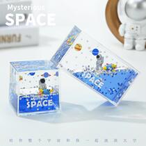 Creative birthday gift time hourglass timer astronaut astronaut quicksand decompression oil drop liquid ornaments