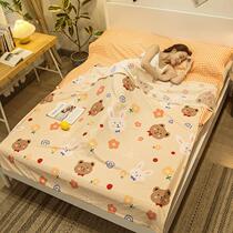 Portable All-cotton Hotel Sepal Sleeping Bag Grown-up Double Guest Hotel Pure Cotton Linen Quilt Cover Travel God