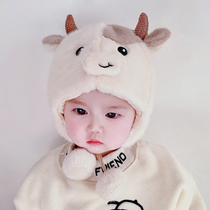Baby hat autumn and winter baby cute super cute ear protection hat children warm winter thickened windproof foreign style