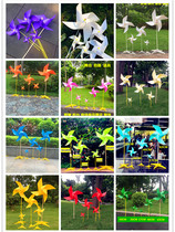 Custom Sales Department Outdoor Plug-in Windmills Decoration Villa area Four corners with a small windmill to book a pure color advertising windmill