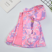 Childrens baby three-in-one detachable hooded assault jacket womens clothing style spring and autumn thick velvet winter windbreaker tide