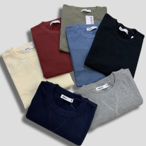 Benni Road Mens Slint Crewneck Pullover Simple Solid Color Slim Thin Knitted Sweater Mens 88805209