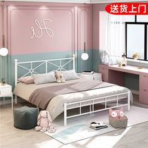 Yi Yue wrought iron bed frame ins wind net red princess bed Childrens single bed Double iron frame bed 1 5 meters simple light luxury