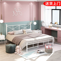 Yi Yue iron art bed frame ins wind net Red Princess bed Childrens single bed Double iron frame bed 1 5 meters simple light luxury