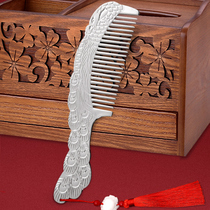  Thousand feet handmade sterling silver snowflake silver cooked silver comb hair comb gift box mother silver comb 999 Yunnan health care free scraping