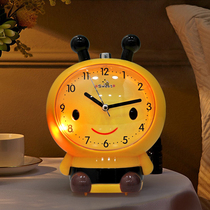 Little bee cartoon alarm clock children students get up artifact boy bedroom 2021 new night light one girl