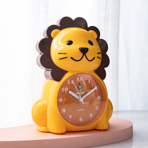 Little lion alarm clock cartoon cute children boys and girls bedroom dedicated to talking students table time clock