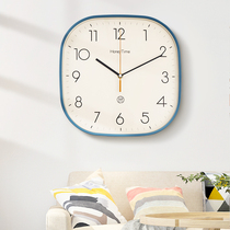 Morandi color ins wall clock Household living room fashion wall clock Simple modern creative art quartz clock