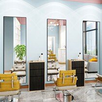 Dedicated full body shop gallery wall barber shop dressing mirror red hair net salon beauty floor Mount mirror