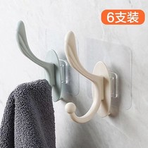 Punch-free coat adhesive hook wall-mounted enlarged door rear adhesive hook bathroom towel rack hook coat rack