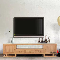 Promotion of New Chinese TV Cabinet Old Elm Floor Cabinet Zen Locker Simple Solid Wood Film and Television Cabinet