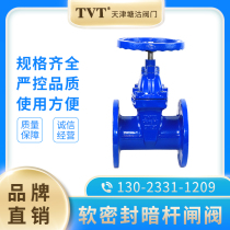 Tianjin Tanggu valve TVT soft seal flange dark rod gate valve Z45X-16Q