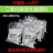 Carbon Dioxide Reaction Material DIY Generator Reaction Raw Material Citric Acid Small Soda CO2 Ingredients 6 Groups 12 Pack