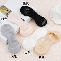 Rice Tong thin work high heels cotton boat Socks female summer super low side air non-leakage side shallow non-slip socks